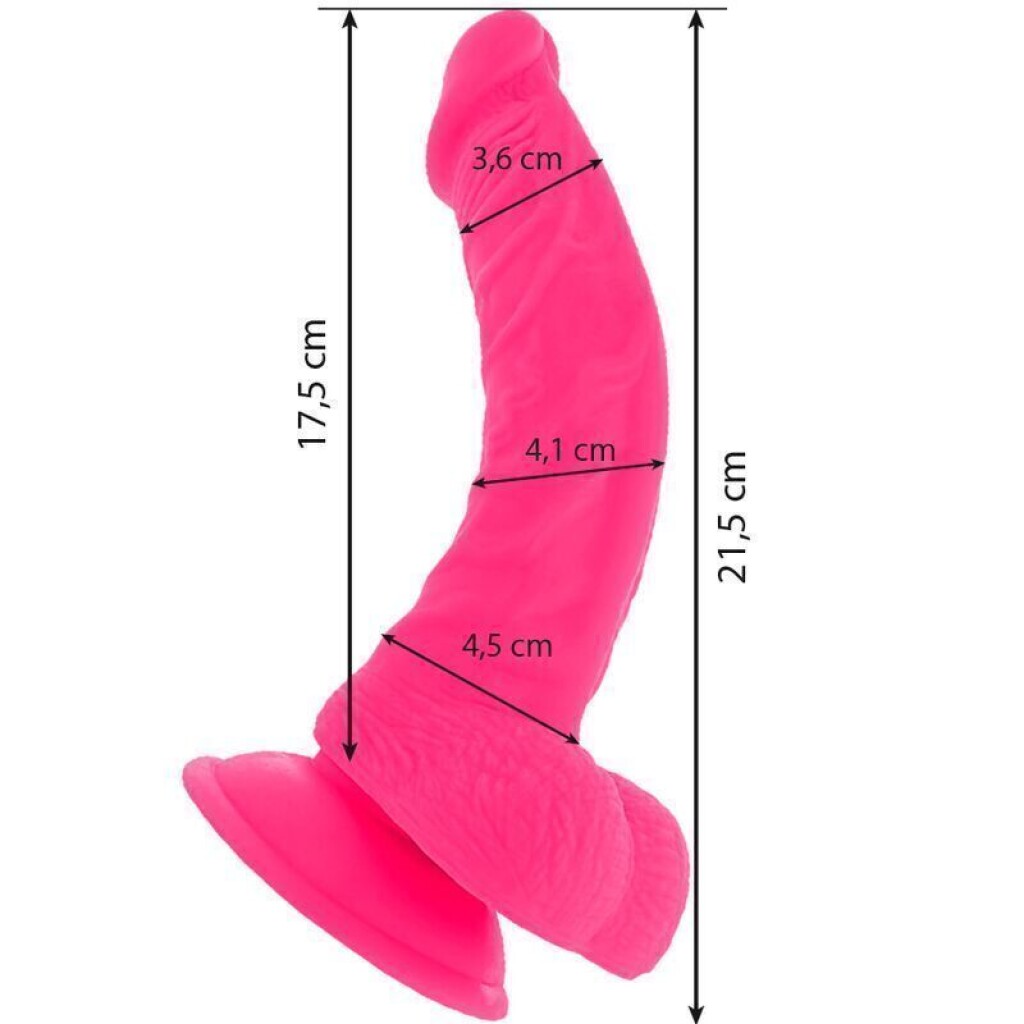 Dildo Flessibile Con Vibrazione 21,5 CM – Rosa